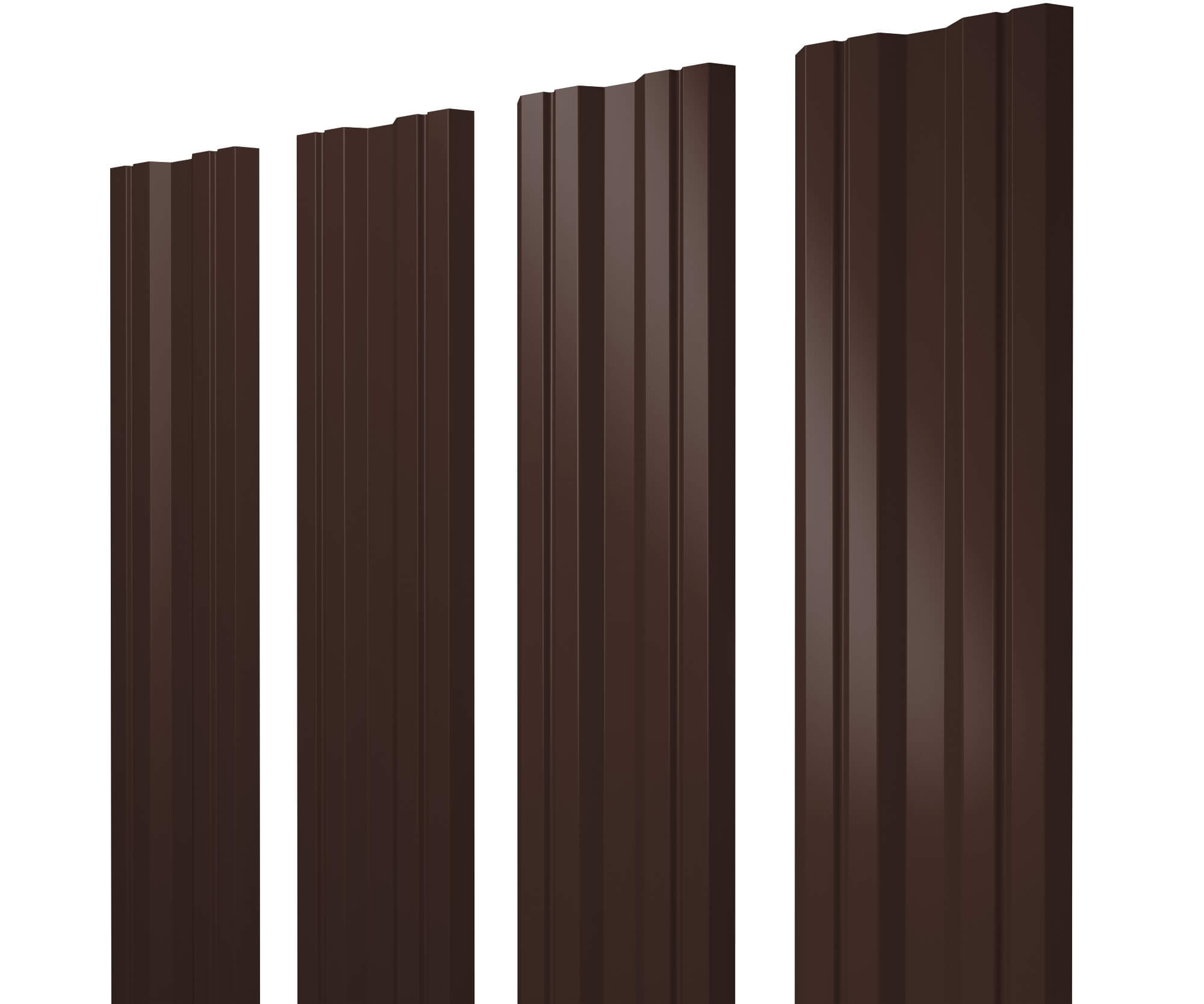 штакетник заборный металлический коричневый